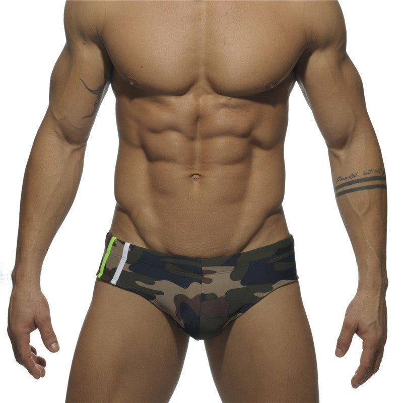 Bañador triangular de camuflaje multicolor para hombre