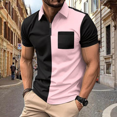 Camiseta casual de hombre con pequeños botones confeccionada en tejido de sarga.