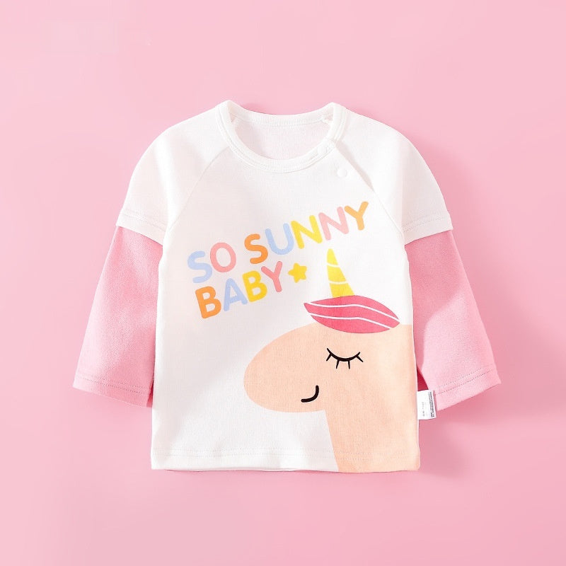 Ropa para niñas y niños Camiseta de algodón fina