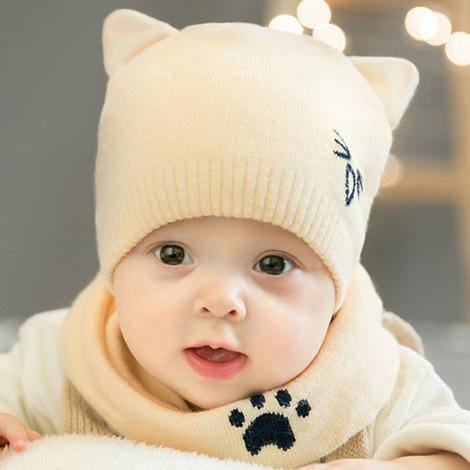 Conjunto de gorro, bufanda, gorro de punto y protección auditiva para niños y niñas