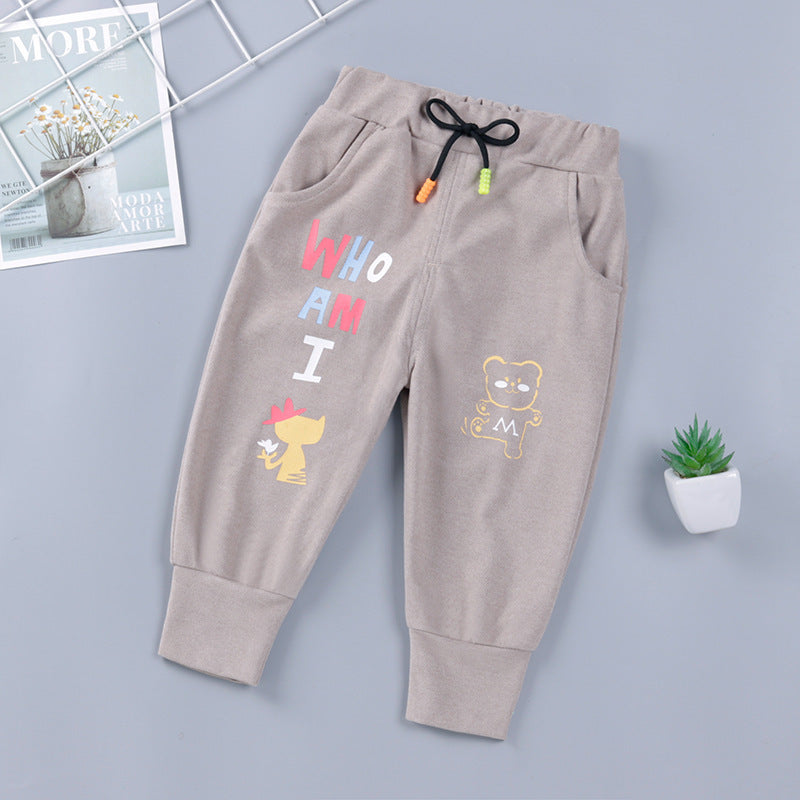 Pantalones infantiles de primavera y otoño, para niños