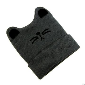 Gorros De Punto para Niños Recién Nacidos Gorro con Orejas De Gato De Dibujos Animados Gorro Cálido Otoño Invierno Unisex