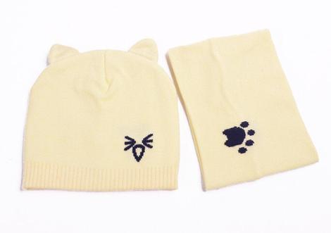 Conjunto de gorro, bufanda, gorro de punto y protección auditiva para niños y niñas