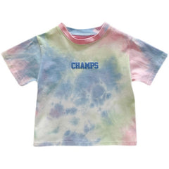 Camiseta infantil de manga corta y estampado tie-dye, para niño