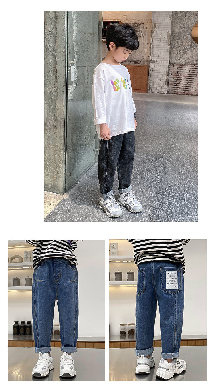 Pantalones vaqueros para niños, pantalones de primavera y otoño, nueva ropa de primavera para niños, pantalones grandes para niños