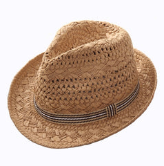 Sombrero de Paja Sombrero Transpirable para Padres e Hijos Sombrero de Sol de Playa para niños de Panamá de Verano para Hombres