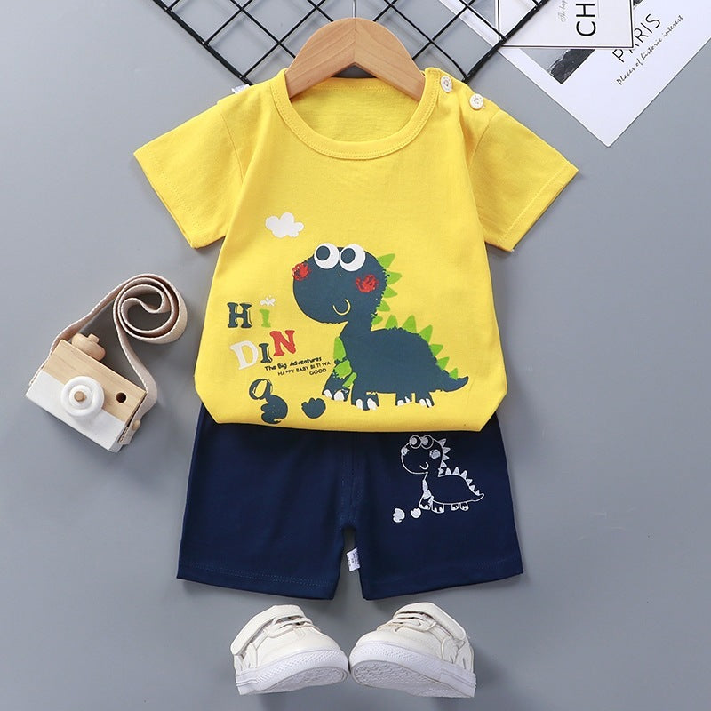 Ropa de verano para bebés y niños pequeños de 1-2-3-4-5-6 años, camiseta, pantalones cortos Para niñas y niños