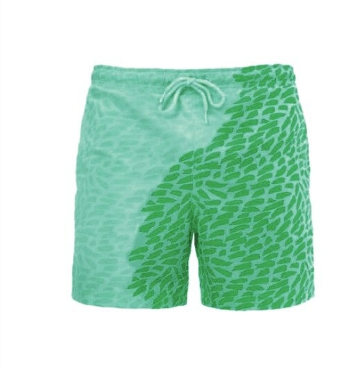 Pantalones cortos de playa con cambio de Color mágico, bañadores de verano para hombre, bañadores de secado rápido, pantalones cortos de playa