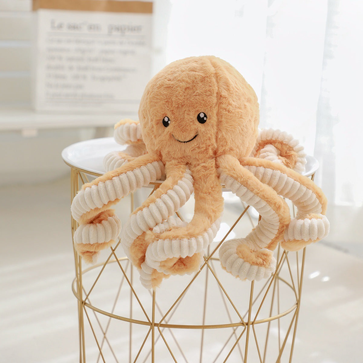 Precioso juguete de peluche colgante de pulpo de simulación