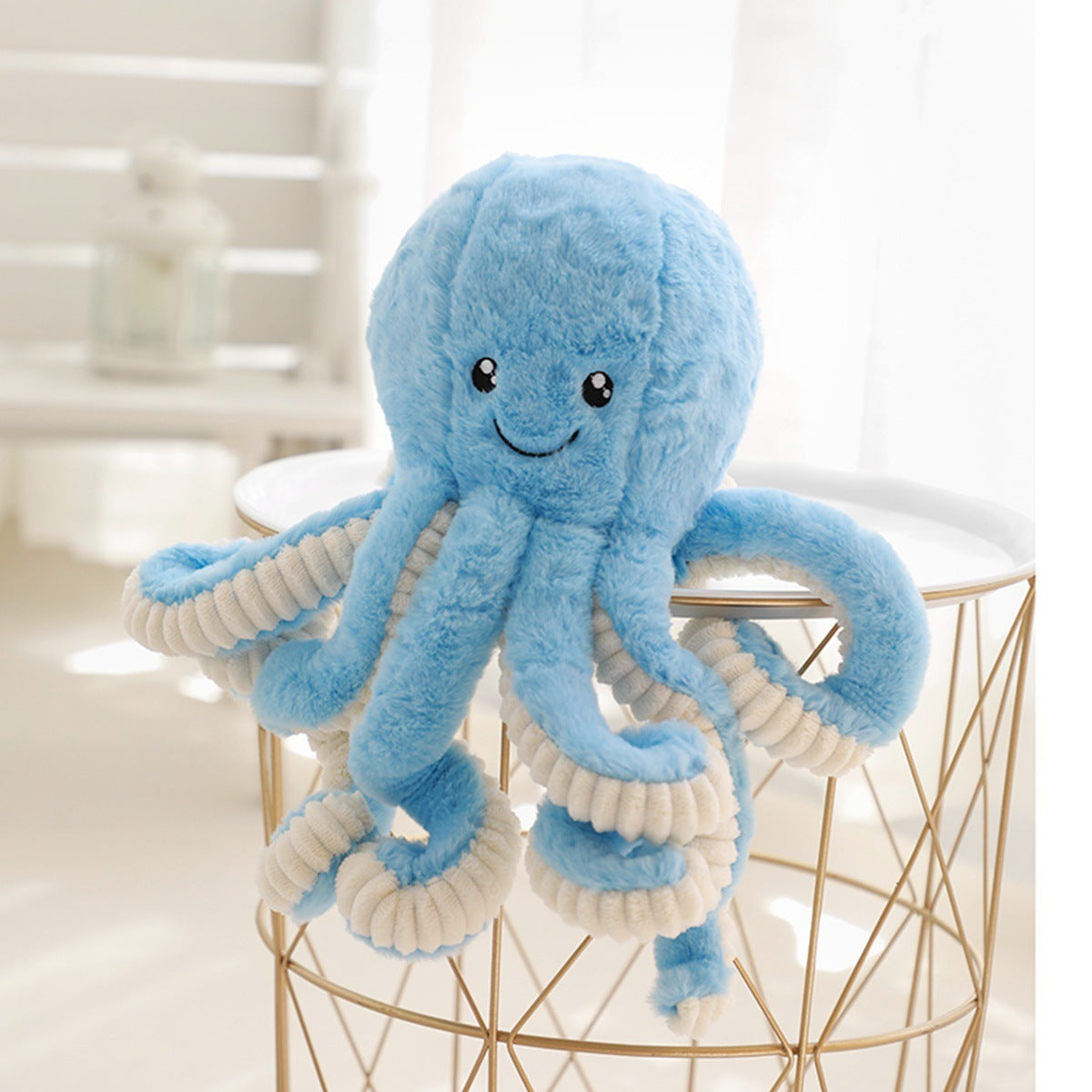 Precioso juguete de peluche colgante de pulpo de simulación