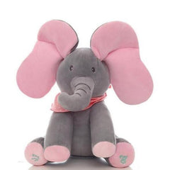 Juguete interactivo de elefante de peluche Peek-A-Boo para niños