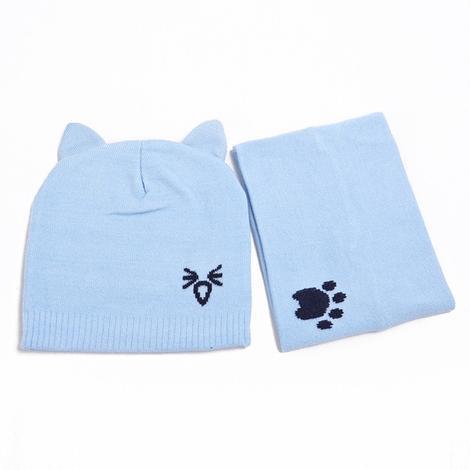 Conjunto de gorro, bufanda, gorro de punto y protección auditiva para niños y niñas