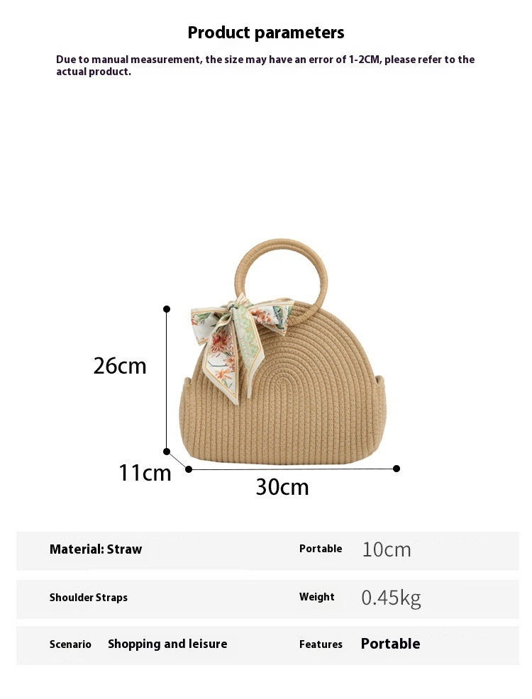 Bolso tote tejido de estilo occidental con forma de cubo de gran capacidad para mujer