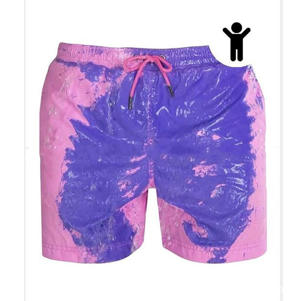 Pantalones cortos de playa con cambio de Color mágico, bañadores de verano para hombre, bañadores de secado rápido, pantalones cortos de playa