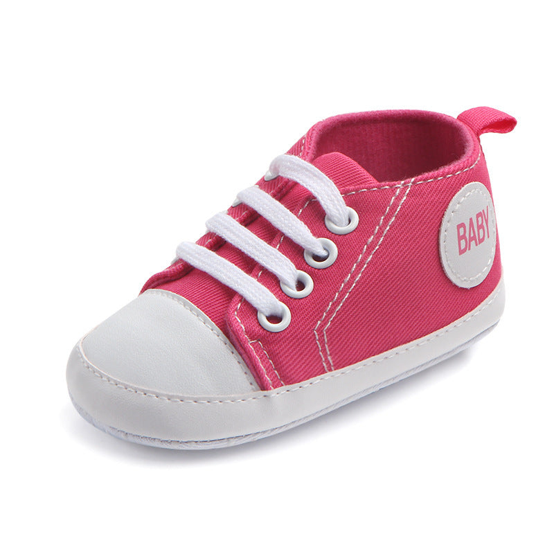 Zapatillas deportivas clásicas de lona para niños y niñas, zapatos para primeros pasos, suela suave, antideslizantes