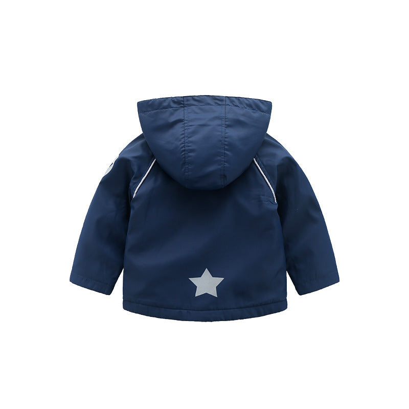 Chaqueta polar con capucha para niño, ropa de otoño