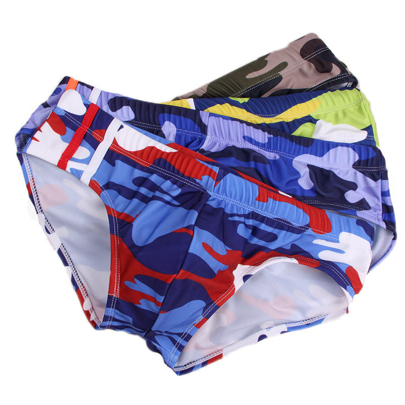 Bañador triangular de camuflaje multicolor para hombre