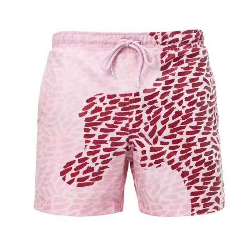 Pantalones cortos de playa con cambio de Color mágico, bañadores de verano para hombre, bañadores de secado rápido, pantalones cortos de playa