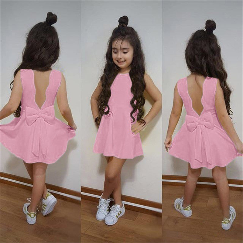 Ropa para niños Vestido Bebé Sin mangas Ropa para niña