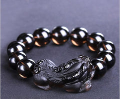 Pulsera de hombre Antracita negra Pulsera frambuesa Grifo grande mate