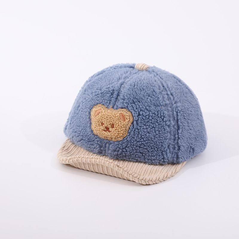 Gorro infantil con orejeras con estampado de pescadores, lunares dobles, para niño