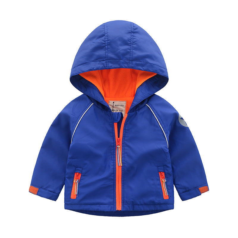 Chaqueta polar con capucha para niño, ropa de otoño