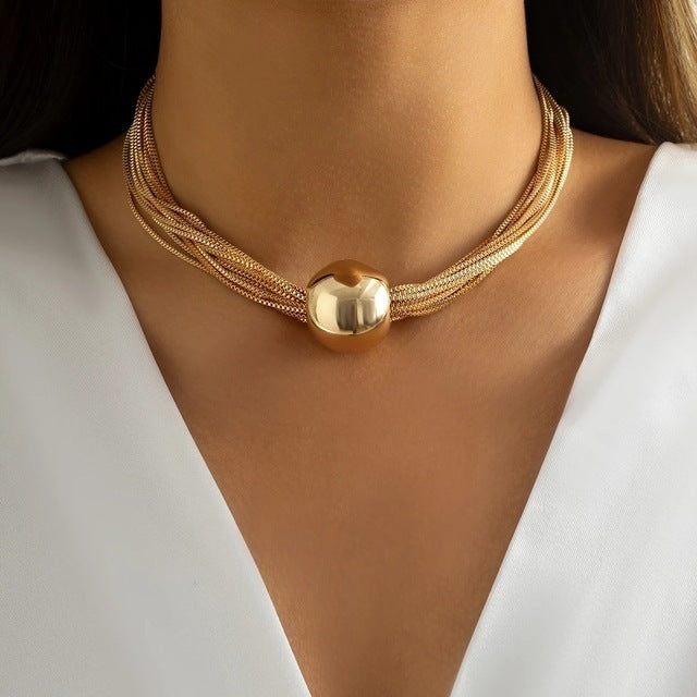 Cadena de molienda en ángulo para mujer, collar de cadena con linterna, accesorios para mujer