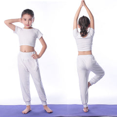 Conjunto de ropa infantil para yoga, deportes, para niñas