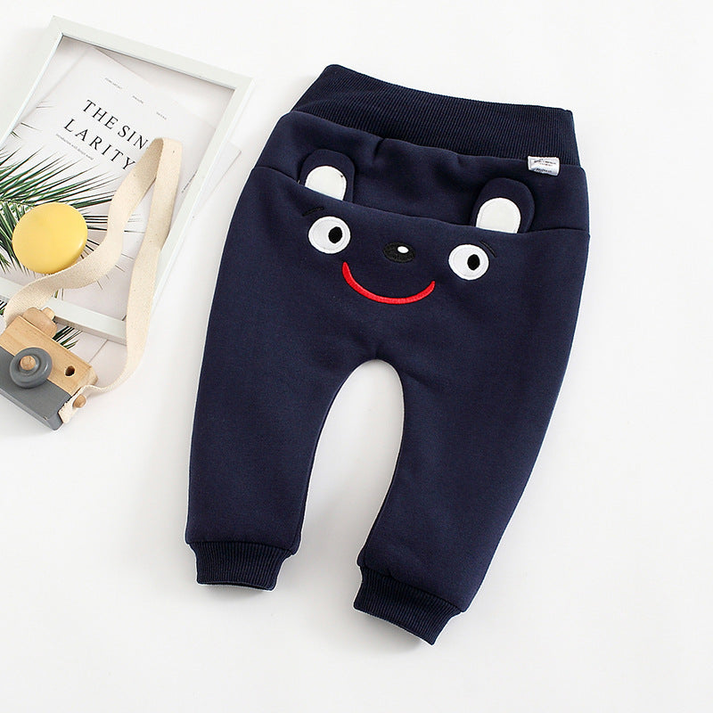 Pantalones a tope de dibujos animados de otoño e invierno para niñas y niños