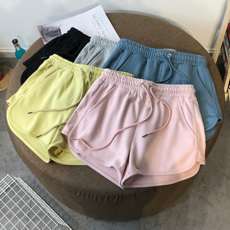 Pantalones cortos sueltos de verano para mujer con cintura alta.