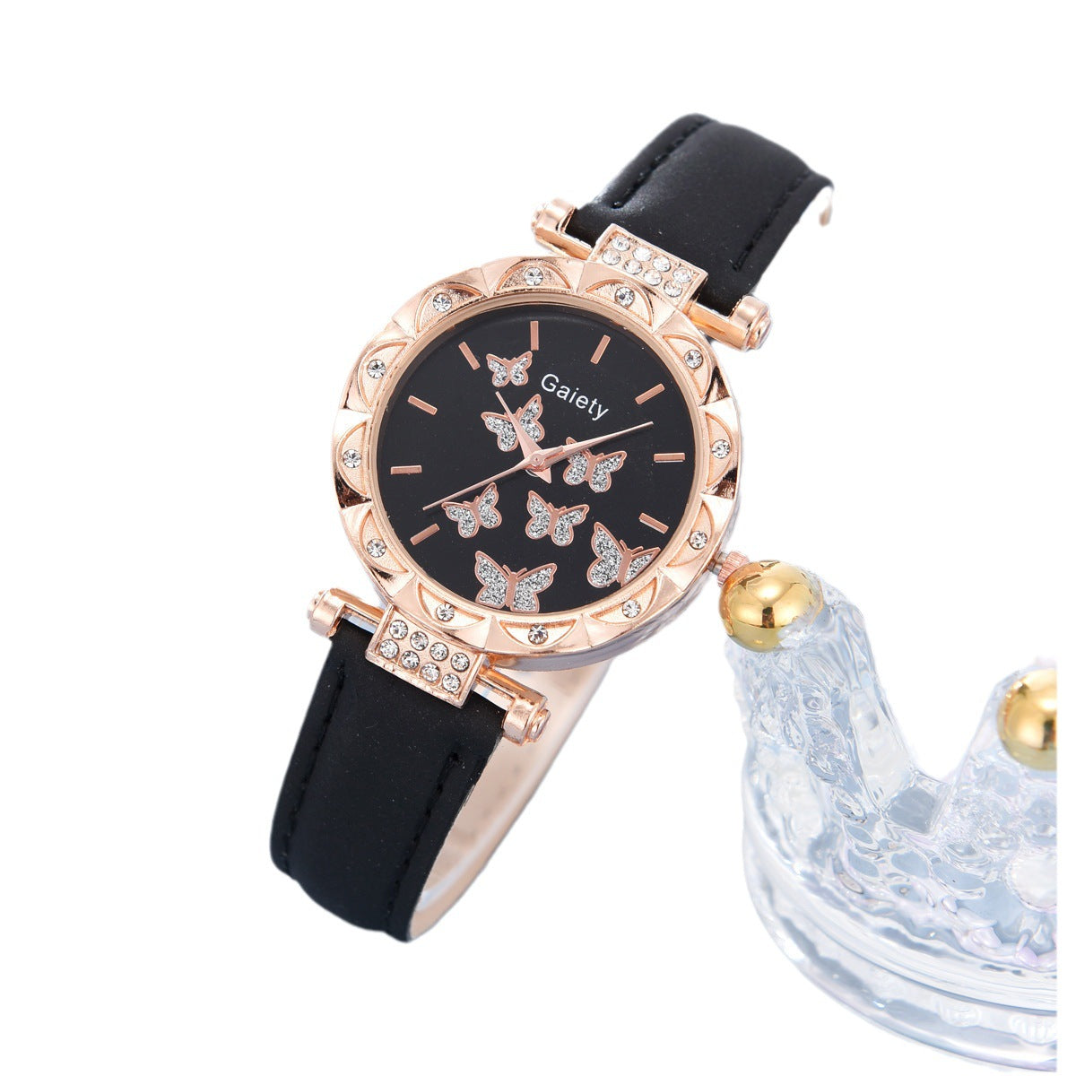 Reloj con cinturón digital de mariposa simple a la moda para mujer,  Completos