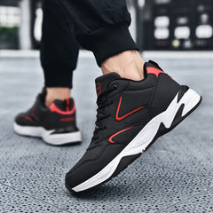 Zapatos de viaje para correr impermeables de cuero para hombre de talla grande