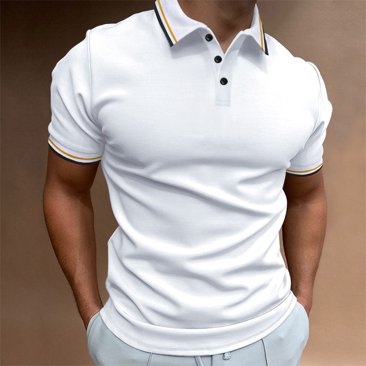 Camiseta ajustada, Camiseta de canalé, Polo para hombre