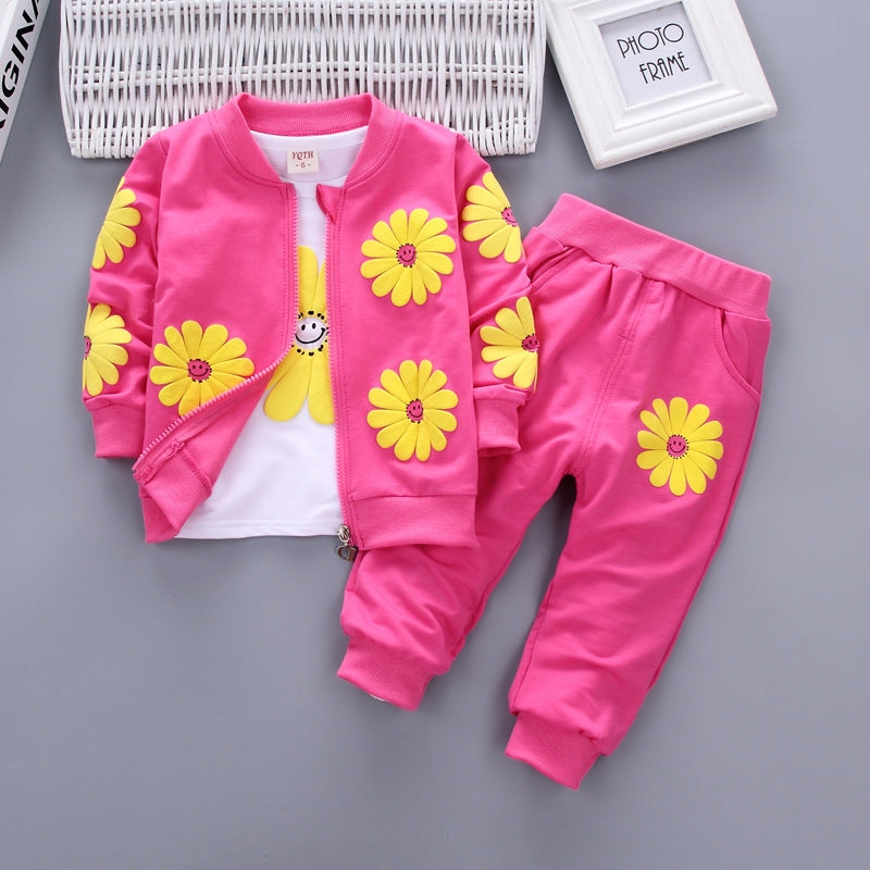 Traje de pantalón informal con capucha para niñas