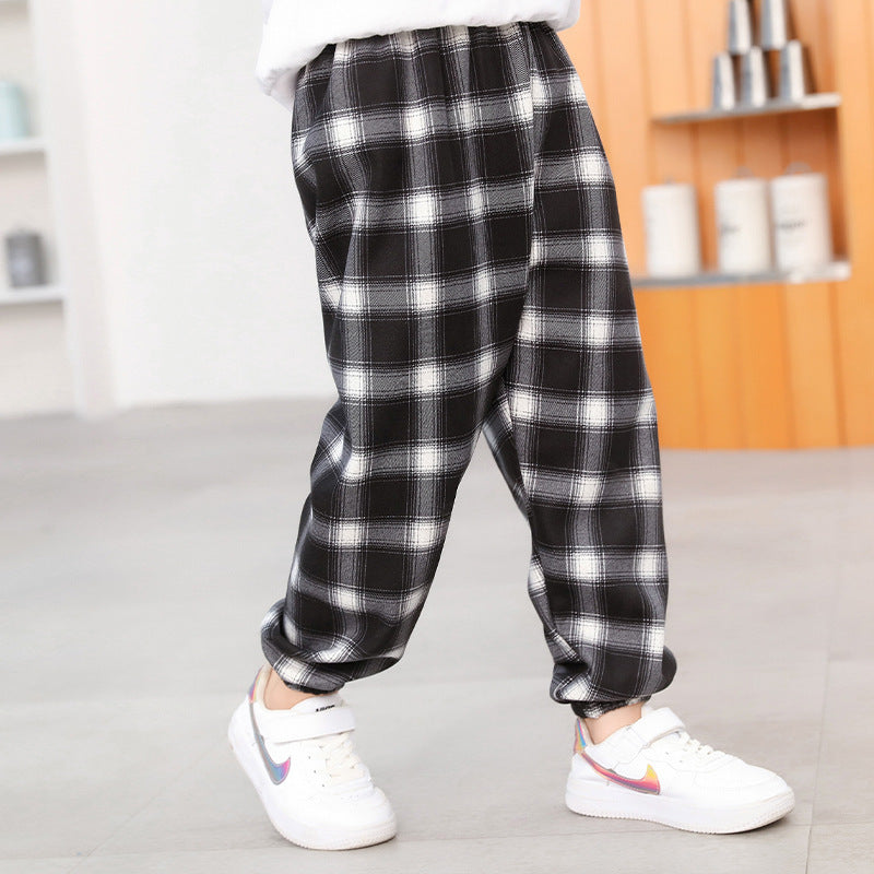 Pantalones casuales de tendencia de moda de terciopelo para niños unisex