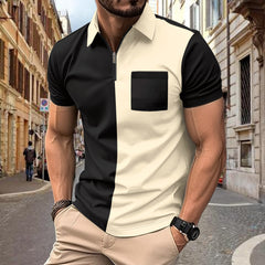 Camiseta casual de hombre con pequeños botones confeccionada en tejido de sarga.