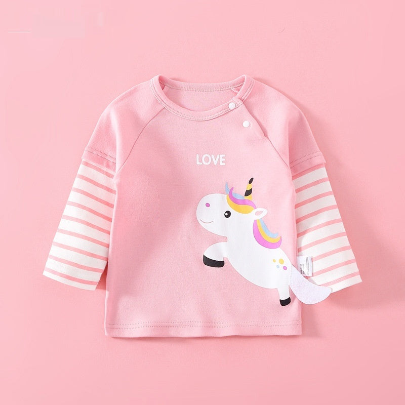 Ropa para niñas y niños Camiseta de algodón fina