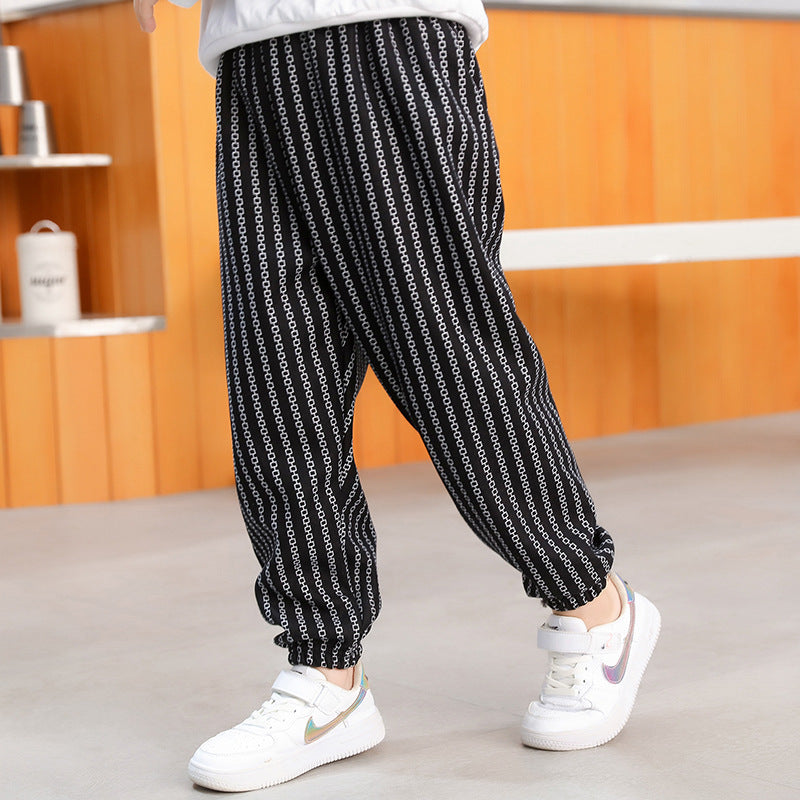 Pantalones casuales de tendencia de moda de terciopelo para niños unisex