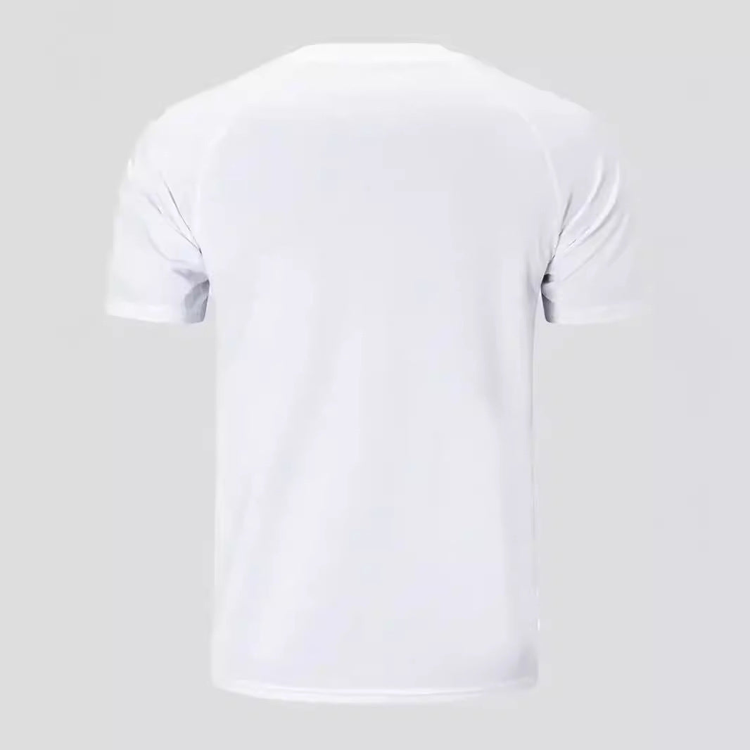 Camiseta de manga corta para hombre, corte entallado, color liso, versátil