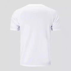 Camiseta de manga corta para hombre, corte entallado, color liso, versátil