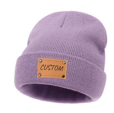 Gorro infantil de punto sin visera, para niños y niñas