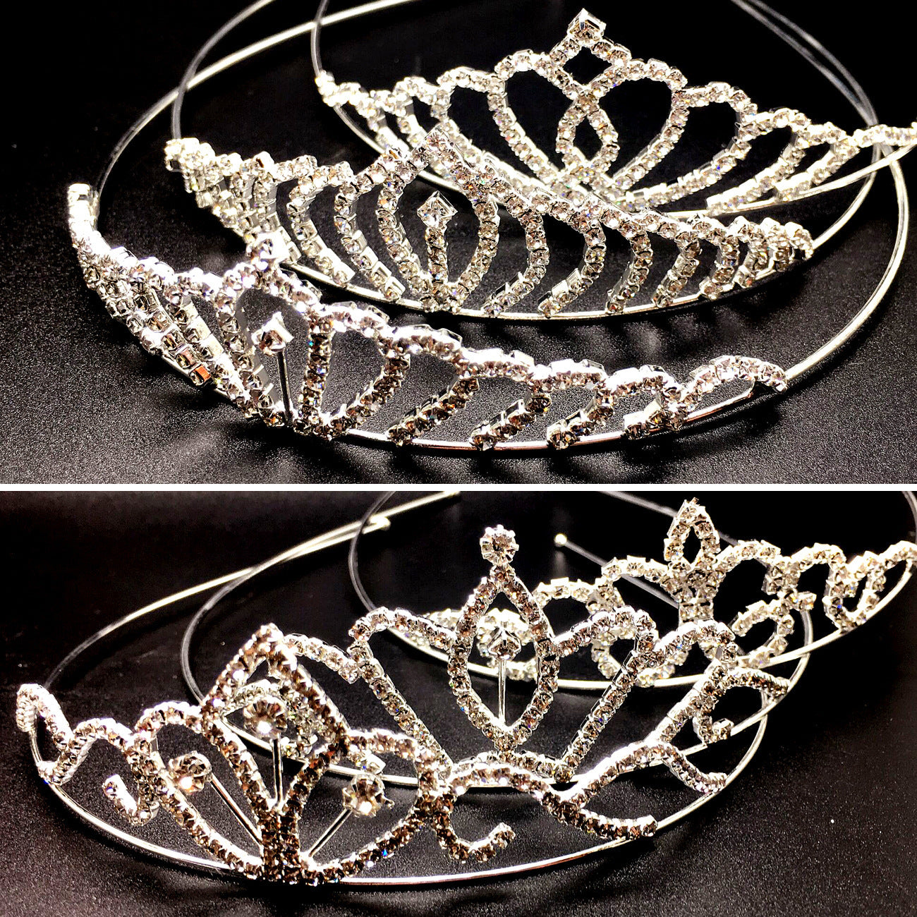 Accesorios para el cabello para niños, Tiara de corona para niñas, Mini diamantes de imitación brillantes brillantes