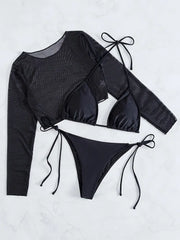 Conjunto de bikini sexy de 3 piezas, traje de baño y ropa para mujer