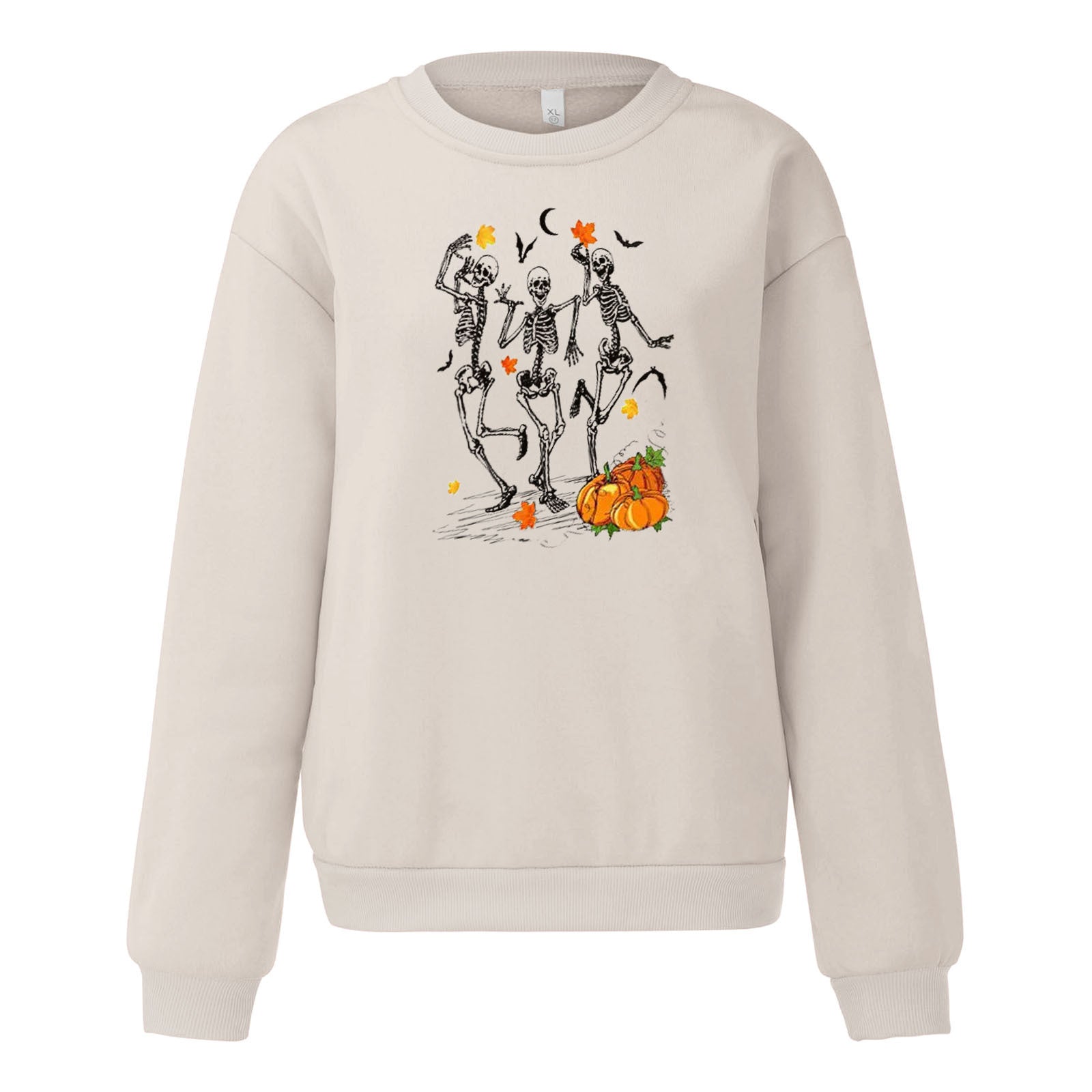 Suéter. Sudadera con cuello redondo y estampado de Halloween para mujer