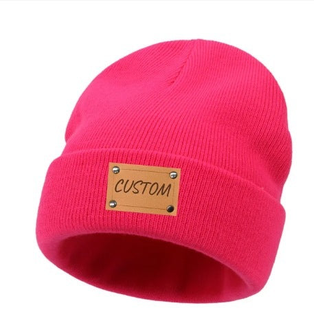 Gorro infantil de punto sin visera, para niños y niñas